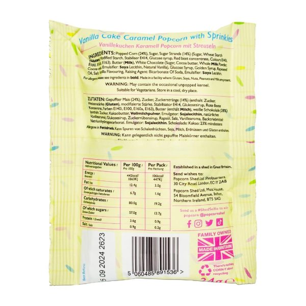 Popcorn Shed Birthday Cake Popcorn Snack Pack 24g (Pack of 16) - Image 6