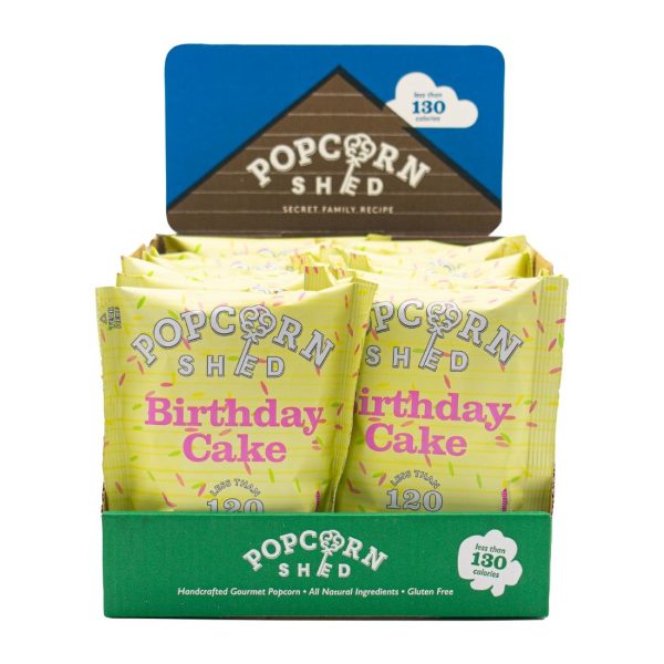 Popcorn Shed Birthday Cake Popcorn Snack Pack 24g (Pack of 16) - Image 4