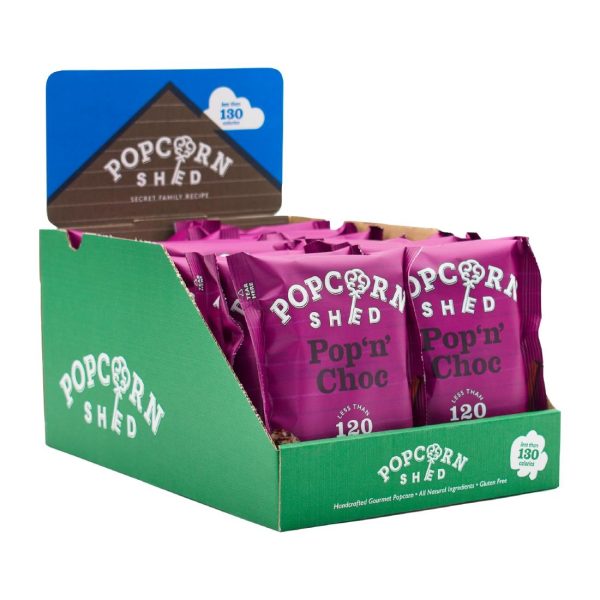 Popcorn Shed Pop N Choc Popcorn Snack Pack 24g (Pack of 16) - Image 3