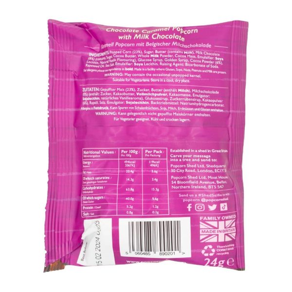 Popcorn Shed Pop N Choc Popcorn Snack Pack 24g (Pack of 16) - Image 4