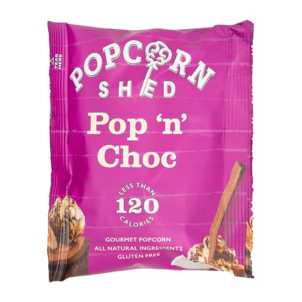Popcorn Shed Pop N Choc Popcorn Snack Pack 24g (Pack of 16)