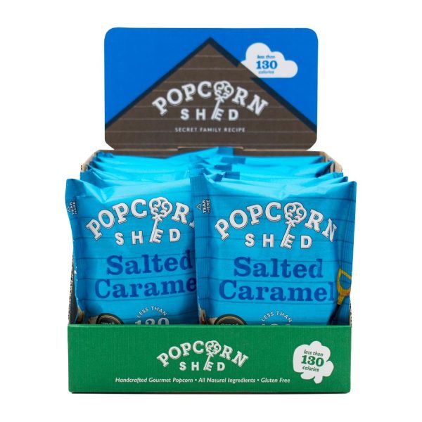 Popcorn Shed Salted Caramel Popcorn Snack Pack 24g (Pack of 16) - Image 3