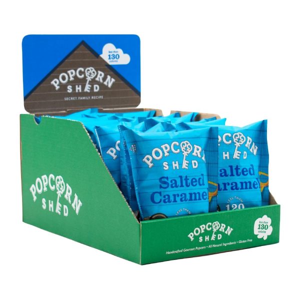 Popcorn Shed Salted Caramel Popcorn Snack Pack 24g (Pack of 16) - Image 4