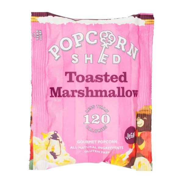 Popcorn Shed Toasted Marshmallow Popcorn Snack Pack 24g (Pack of 16)