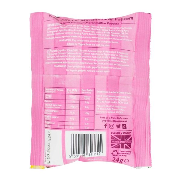 Popcorn Shed Toasted Marshmallow Popcorn Snack Pack 24g (Pack of 16) - Image 3