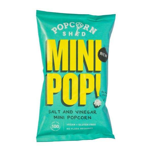 Popcorn Shed Salt & Vinegar Mini Pop! Single Serve Bag 22g (Pack of 24)