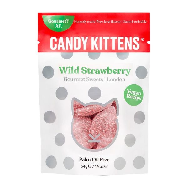 Candy Kittens Pop Bags - Wild Strawberry 54g (Pack of 12)