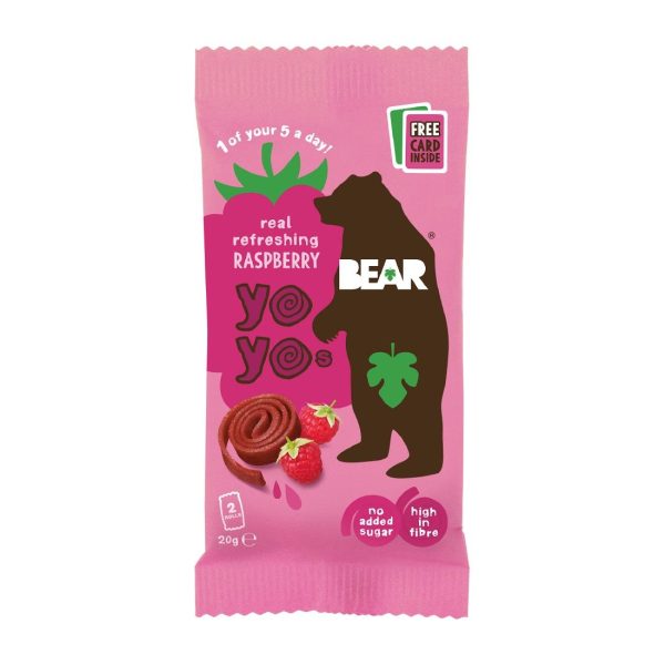 BEAR Yoyos - Raspberry 20g (Pack of 18)