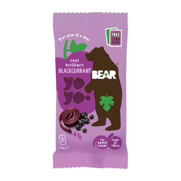 BEAR Yoyos - Blackcurrant 20g (Pack of 18)