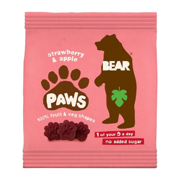 BEAR Paws Fruit Shapes - Strawberry & Apple 20g (Pack of 18)
