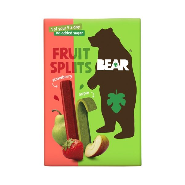 BEAR Fruit Splits Multipack - Strawberry & Apple 20g (Pack of 8)