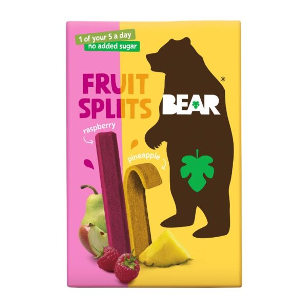 BEAR Fruit Splits Multipack - Pineapple & Raspberry 20g (Pack of 8)