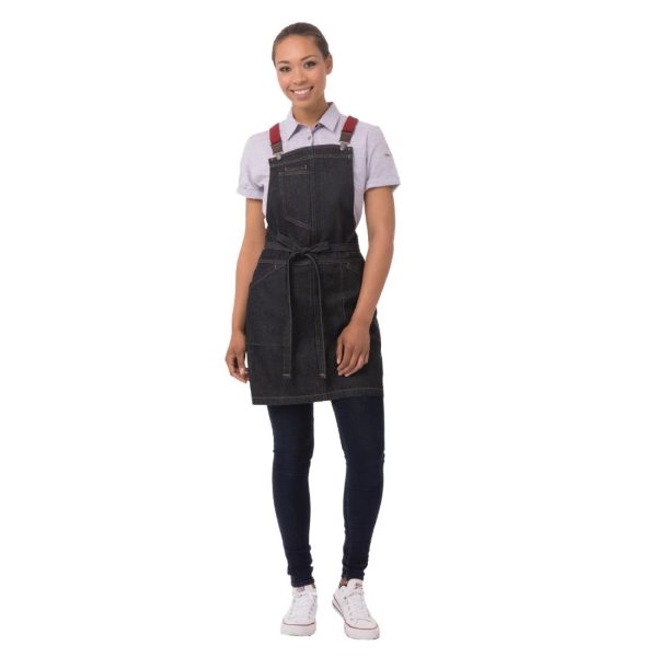 Chef Works Berkley Short Bib Apron Indigo