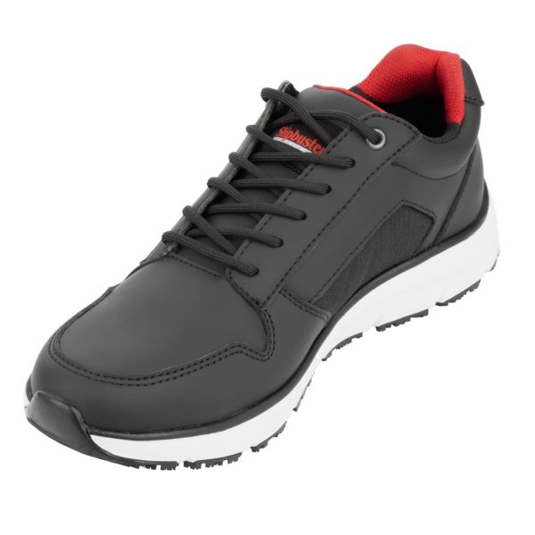Slipbuster Super Comfort Sole Microfibre Trainer Black - Image 2