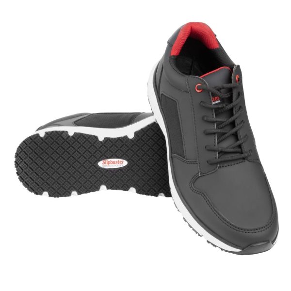 Slipbuster Super Comfort Sole Microfibre Trainer Black - Image 6