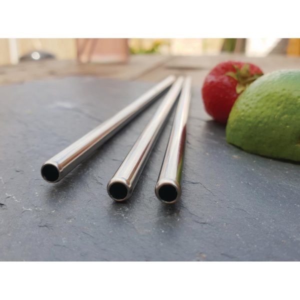 Beaumont Stainless Steel Metal Straws 8.5" (Pack of 25) - Image 7