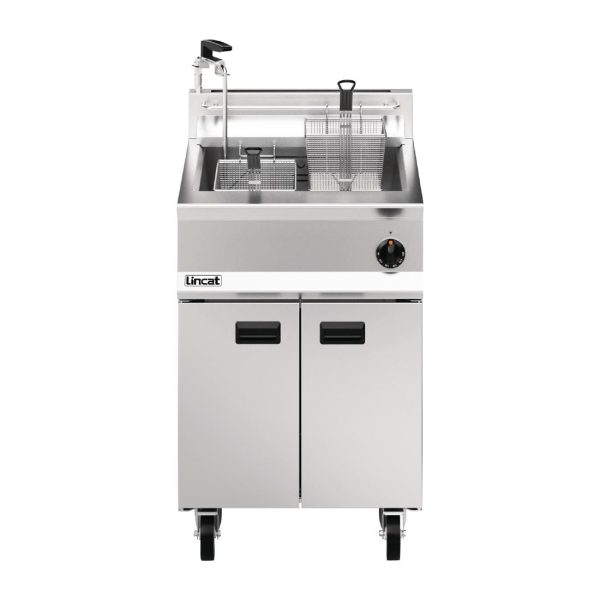 Lincat Opus 800 Single Tank Twin Basket Free Standing Gas Filtration Fryer OG8107/OP - Image 3
