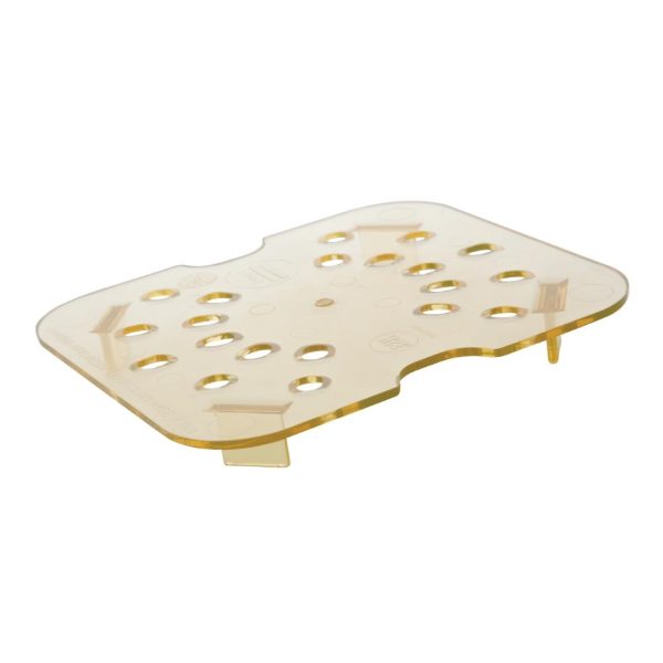 Cambro High Heat Polycarbonate 1/6 Gastronorm Drain Plate