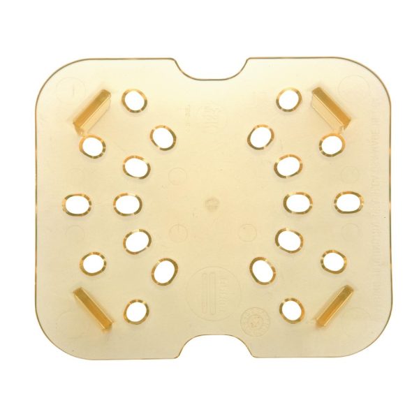 Cambro High Heat Polycarbonate 1/6 Gastronorm Drain Plate - Image 5