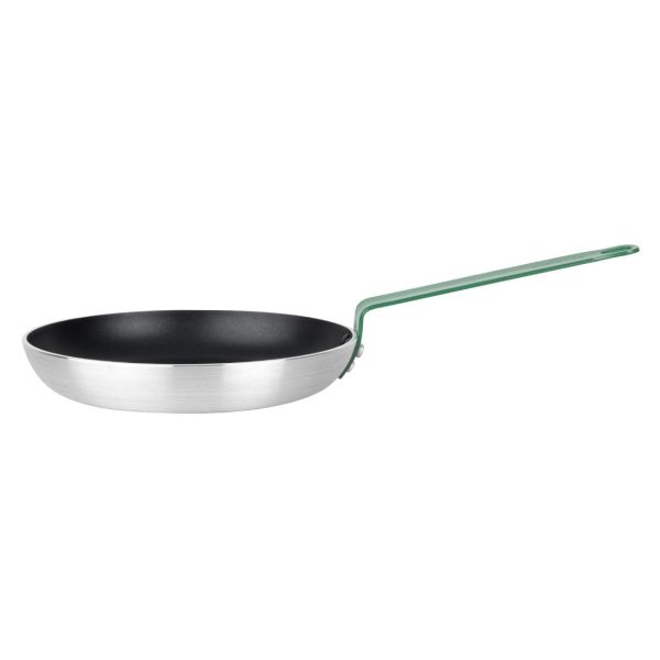 Hygiplas Aluminium Non-stick Teflon Platinum Plus Frying Pan Green Handle 28cm - Image 2