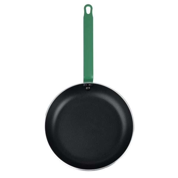 Hygiplas Aluminium Non-stick Teflon Platinum Plus Frying Pan Green Handle 28cm - Image 3