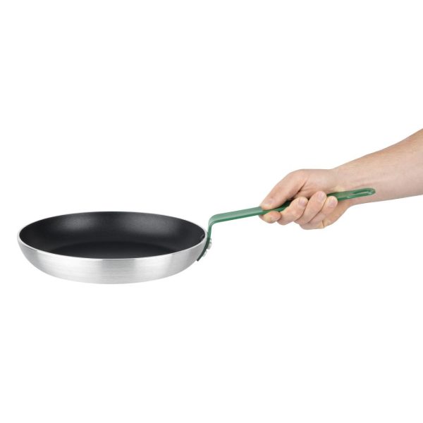 Hygiplas Aluminium Non-stick Teflon Platinum Plus Frying Pan Green Handle 28cm - Image 6