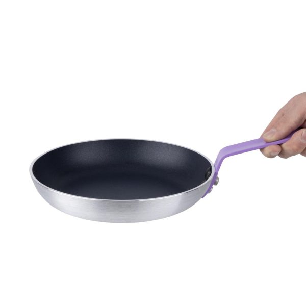 Hygiplas Aluminium Non-Stick Teflon Platinum Plus Frying Pan with Purple Handle 24cm - Image 6