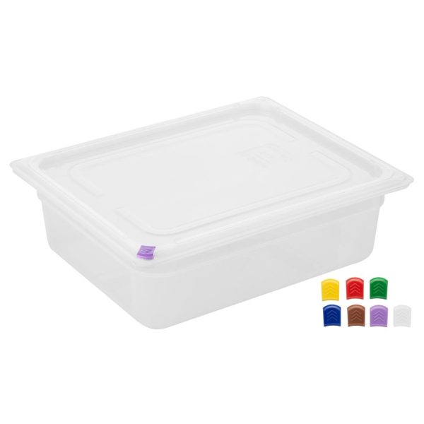 Hygiplas Click Polypropylene 1/2 Gastronorm Tray 100mm (4 Pack) - Image 2