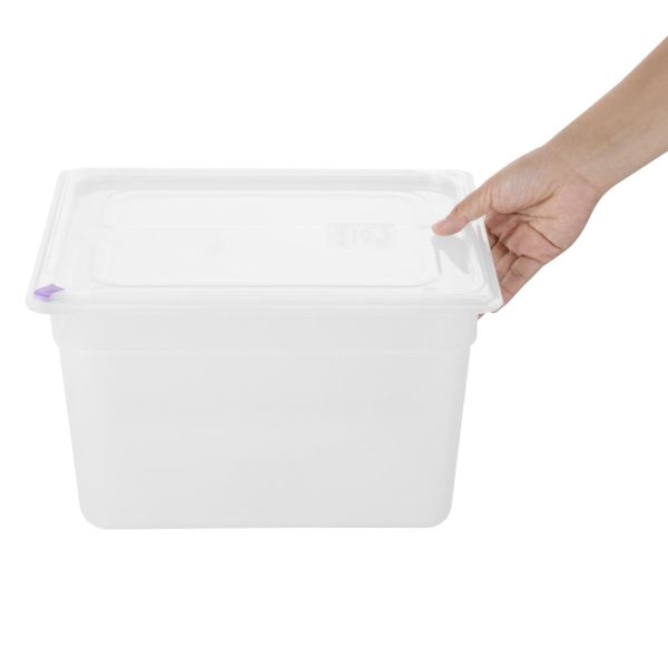 Hygiplas Click PP GN Container 1/2 with Lid & 7 Colour Clips 200mm 11.7Ltr (Set 4) - Image 4