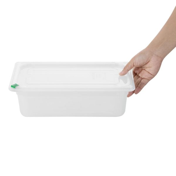 Hygiplas Click PP GN Container 1/3 with Lid & 7 Colour Clips 100mm 3.6Ltr (Set 4) - Image 4