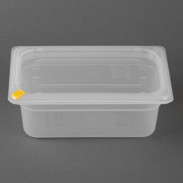 Hygiplas Click PP GN Container 1/4 with Lid & 7 Colour Clips 100mm 2.5Ltr (Set 4) - Image 3