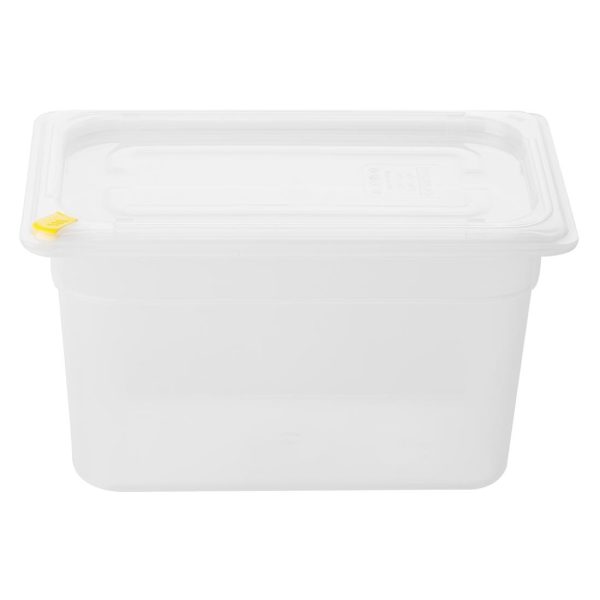 Hygiplas Click PP GN Container 1/4 with Lid & 7 Colour Clips 150mm 3.7Ltr (Set 4)