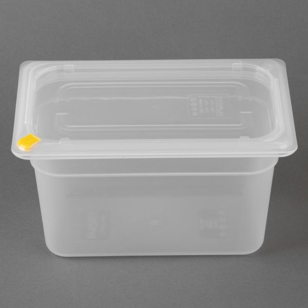 Hygiplas Click PP GN Container 1/4 with Lid & 7 Colour Clips 150mm 3.7Ltr (Set 4) - Image 3