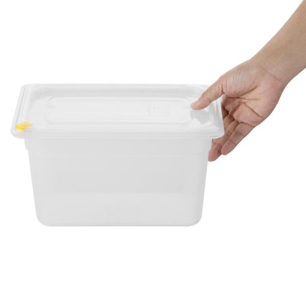 Hygiplas Click PP GN Container 1/4 with Lid & 7 Colour Clips 150mm 3.7Ltr (Set 4) - Image 4