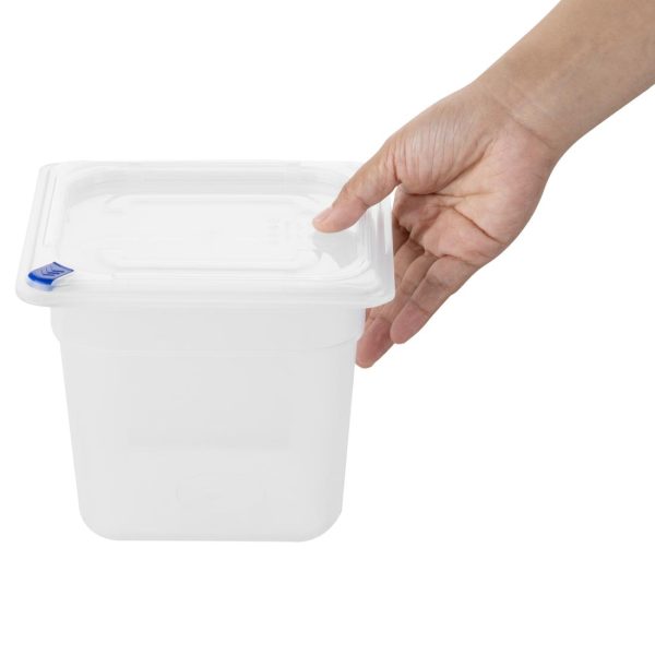 Hygiplas Click PP GN Container 1/6 with Lid & 7 Colour Clips 150mm 2.2Ltr (Set 4) - Image 4