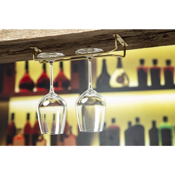 Beaumont Brass Wine Glass Rack 255mm - Image 7