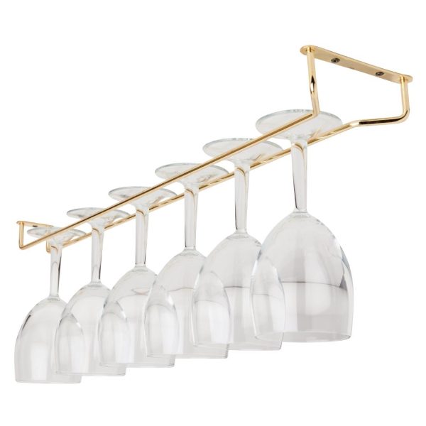 Beaumont Brass Wine Glass Rack 609mm - Image 2