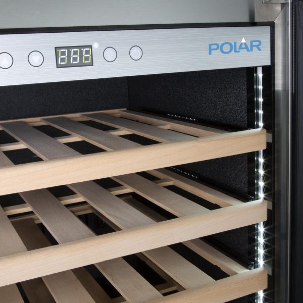 Polar G-Series Dual Zone Wine Fridge Stainless Steel - 172 Bottle - Image 6