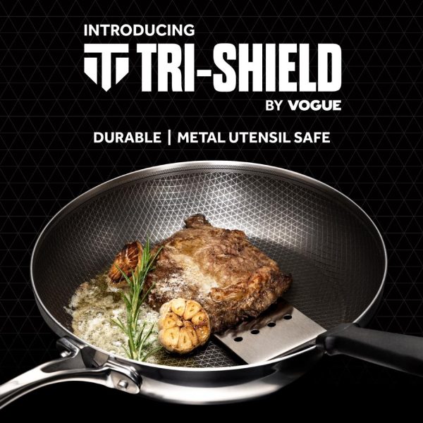 Vogue Tri-Shield Stainless Steel Frying Pan with Clad Coating 20cm - Image 9