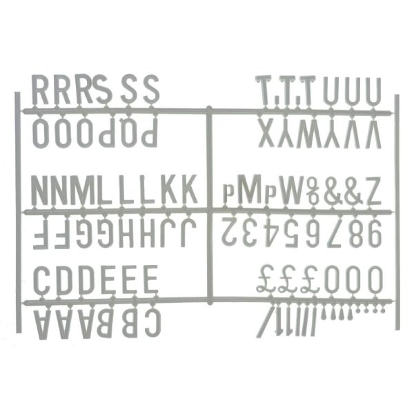 Beaumont 20mm Letter Set (540 characters) White
