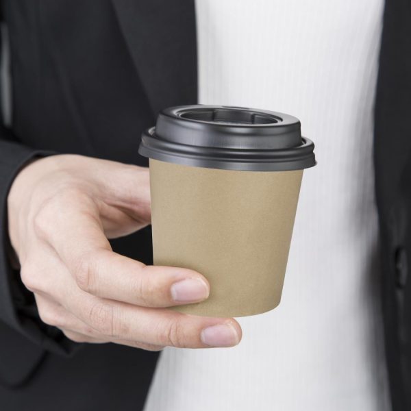 Fiesta Recyclable Hot Cups Single Wall Kraft 6oz (50 Pack) - Image 5