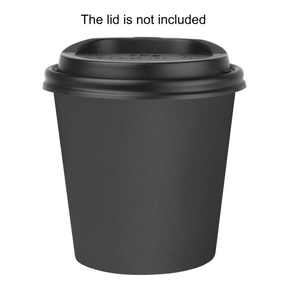 Fiesta Recyclable Hot Cups Single Wall Black 6oz (1000 Pack) - Image 3