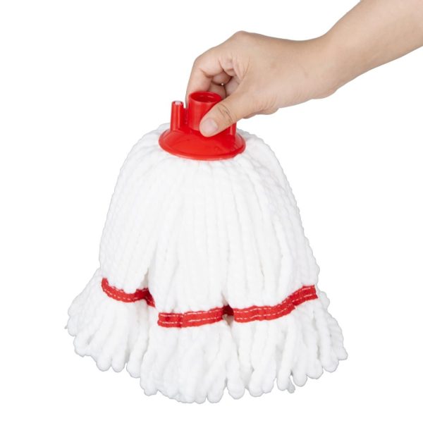 Jantex Microfibre Mop Head Red Stripe 150g - Image 3