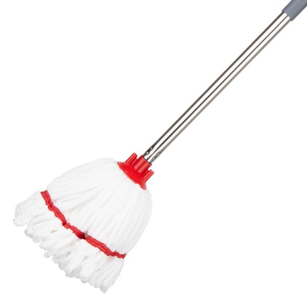 Jantex Microfibre Mop Head Red Stripe 150g - Image 5