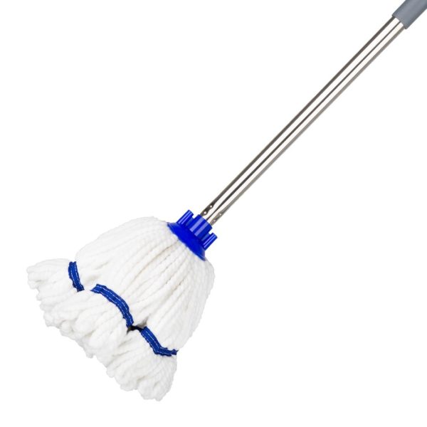 Jantex Microfibre Mop Head Blue Stripe 150g - Image 5