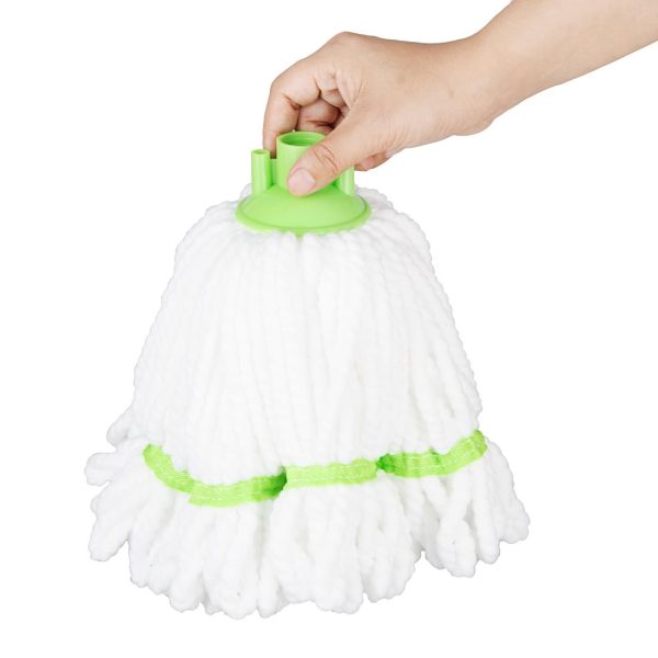 Jantex Microfibre Mop Head Green Stripe 150g - Image 3