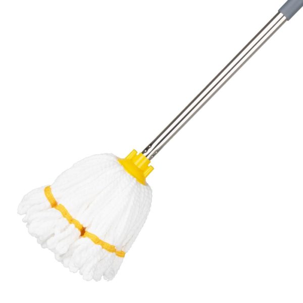 Jantex Microfibre Mop Head Yellow Stripe 150g - Image 5