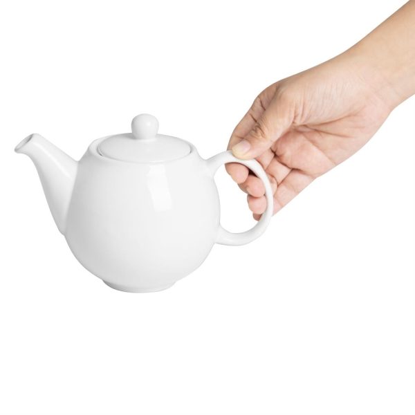Olympia Café Teapot White 450ml (2 Pack) - Image 5