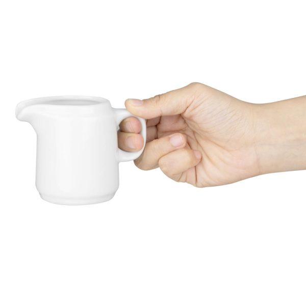 Olympia Whiteware Handled Jugs 130ml (12 Pack) - Image 5