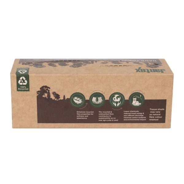 Jantex Green 100% Recycled Hand Towel 1ply 100 Sheets (36 Pack) - Image 4
